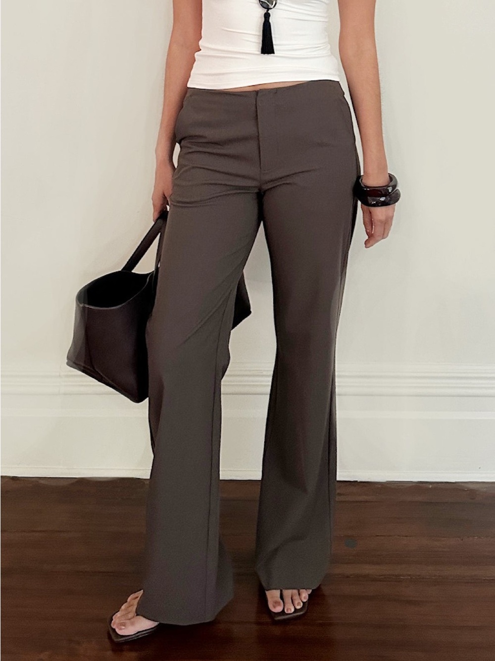 Low rise twill trouser